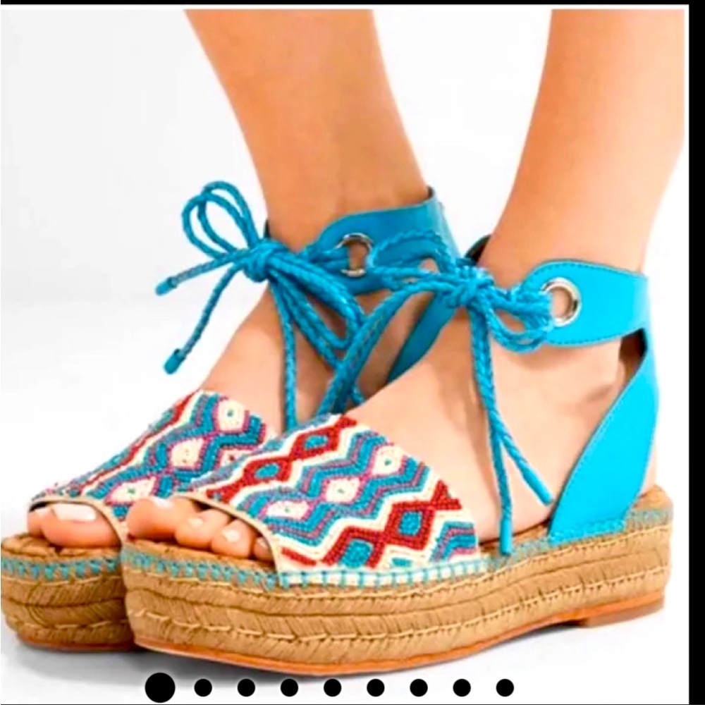 Sam Edelman Blue Multicolor Espadrilles